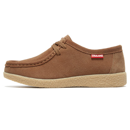 TRULAND Wallabee Damen-Mokassin aus Wildleder - Braun