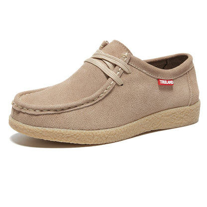 TRULAND Wallabee Damen-Mokassin aus Wildleder - Sand