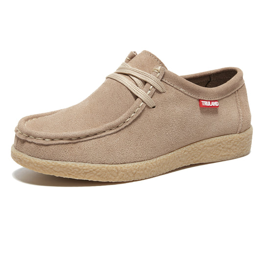 TRULAND Wallabee Damen-Mokassin aus Wildleder - Sand