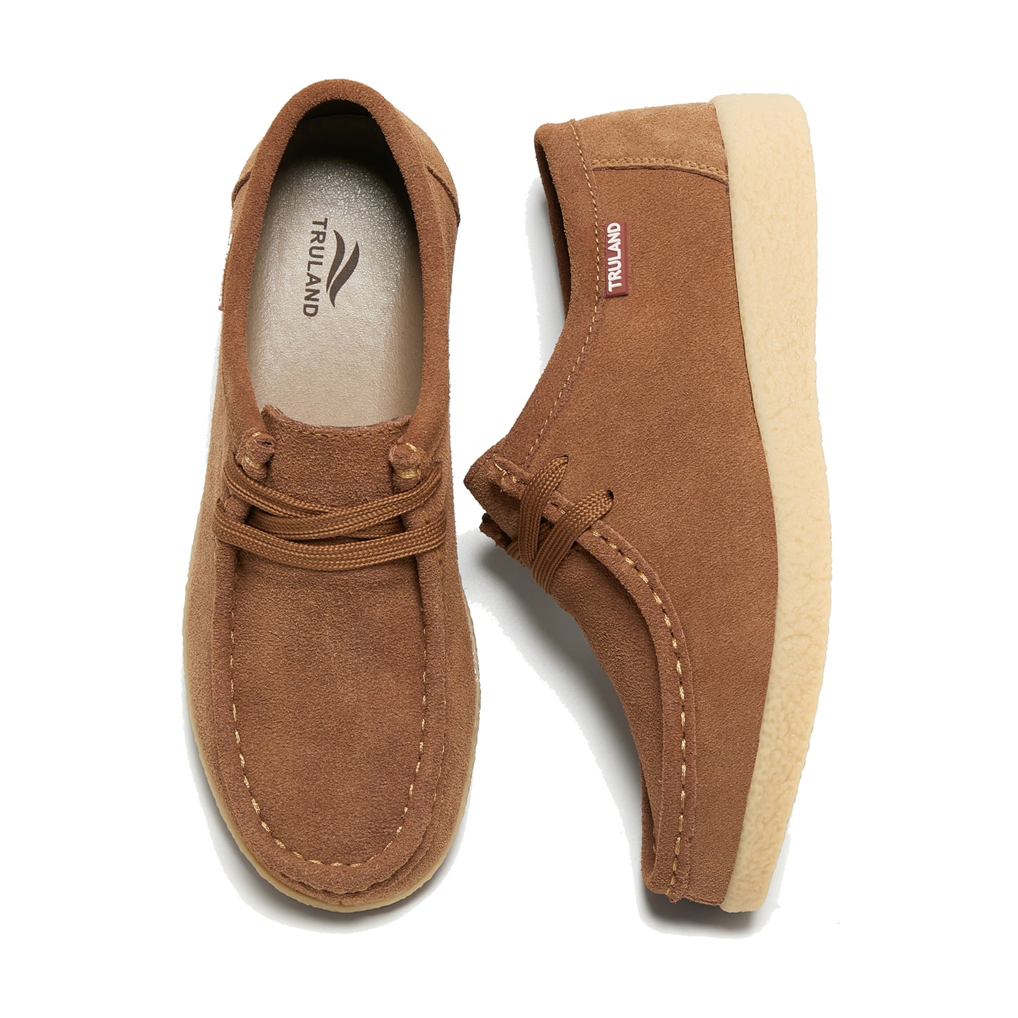 TRULAND Wallabee Damen-Mokassin aus Wildleder - Braun