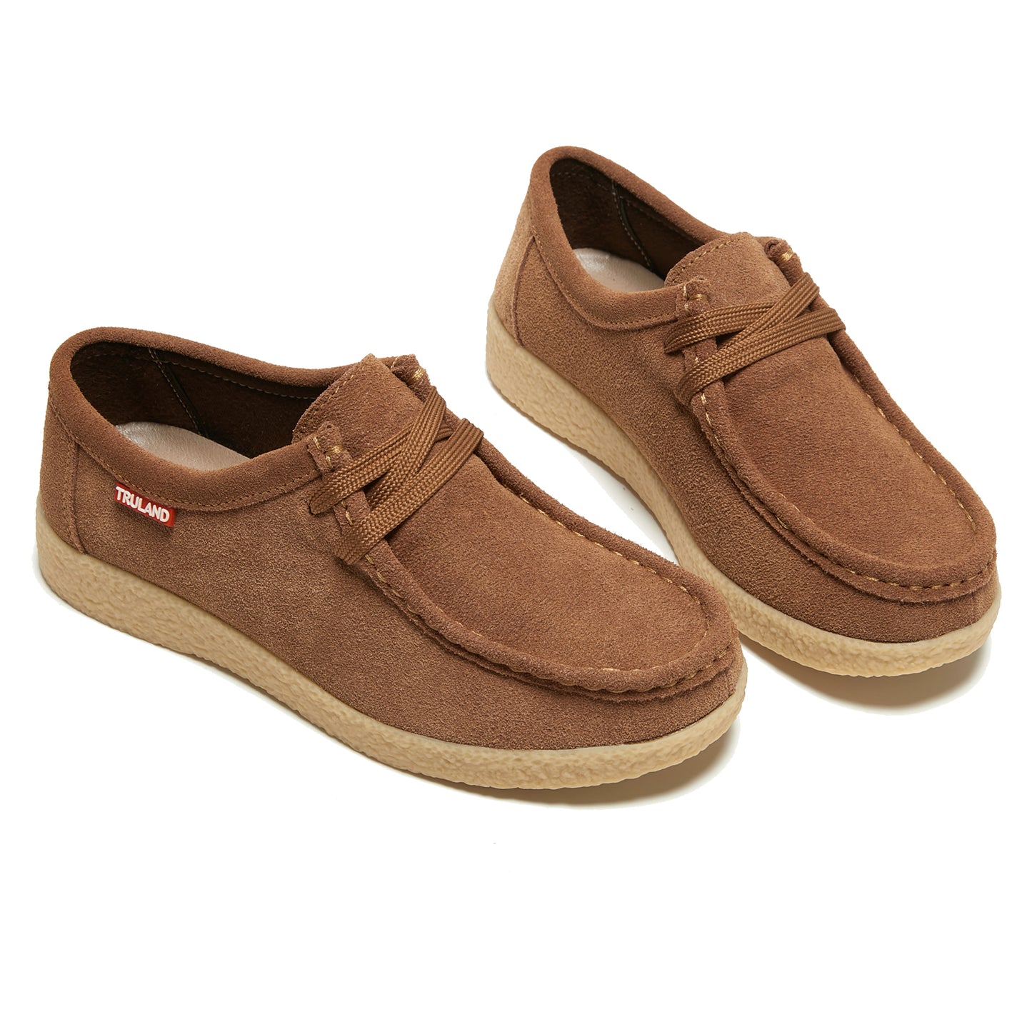 TRULAND Wallabee Damen-Mokassin aus Wildleder - Braun