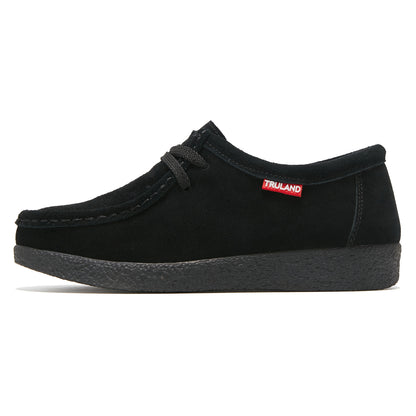 TRULAND Suede Wallabee Casual Moccasin Shoes - Black