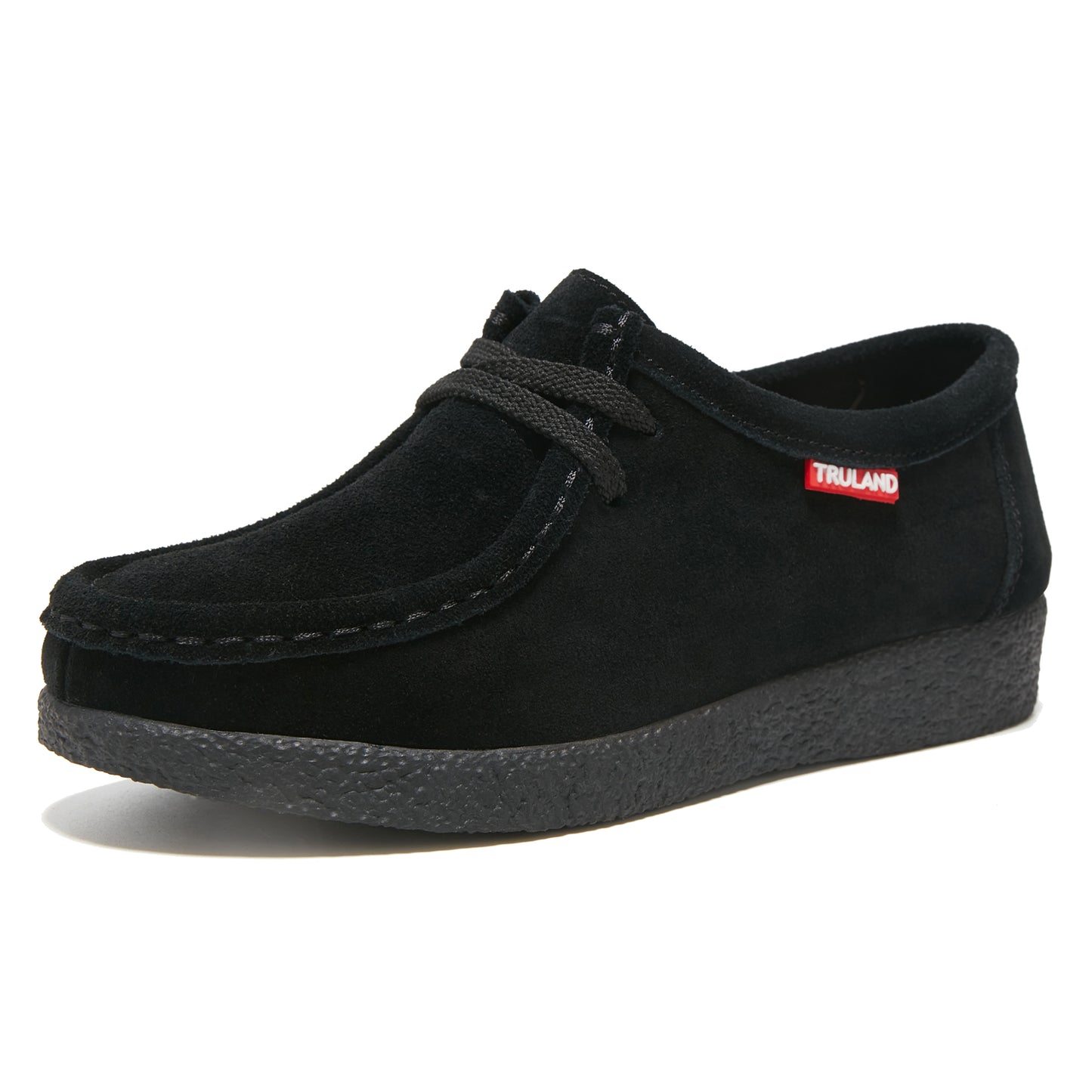 TRULAND Suede Wallabee Casual Moccasin Shoes - Black