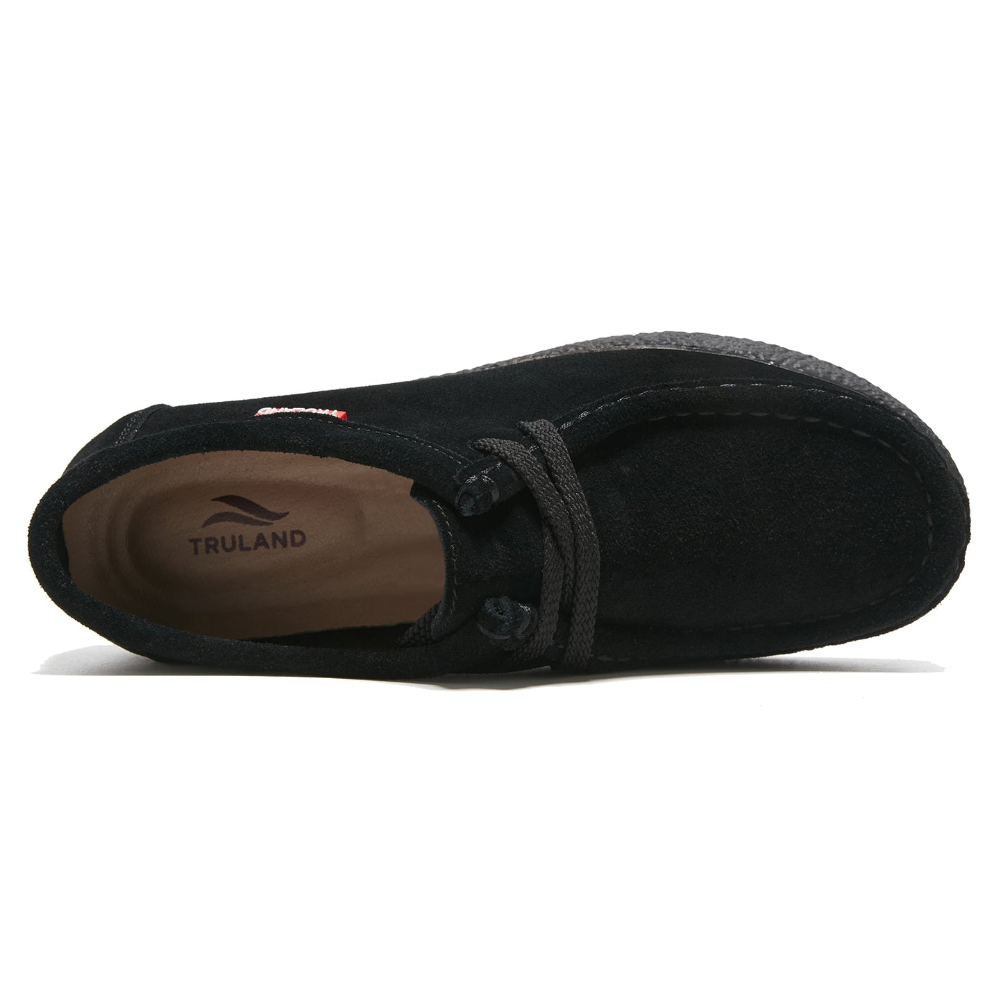 TRULAND Suede Wallabee Casual Moccasin Shoes - Black