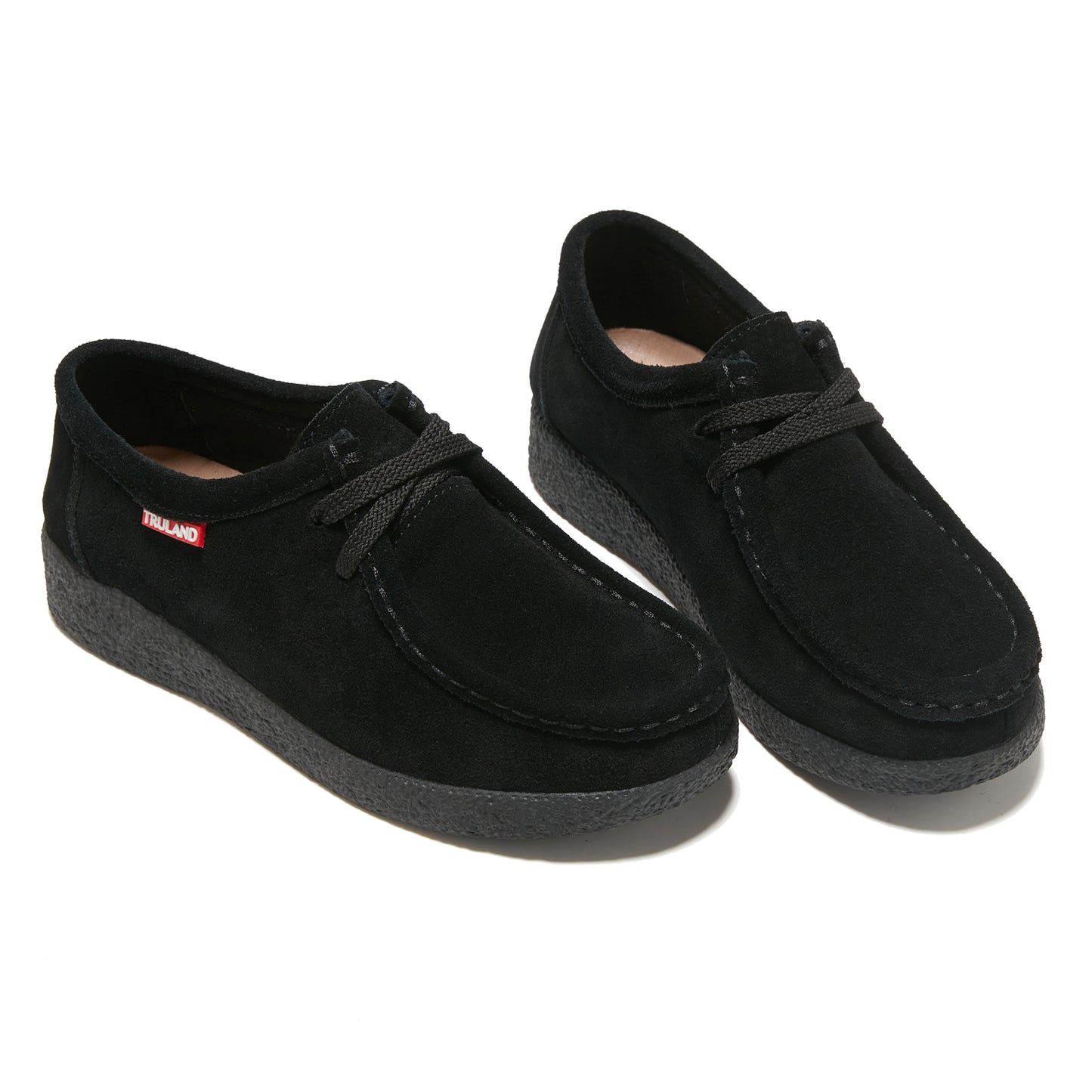 TRULAND Suede Wallabee Casual Moccasin Shoes - Black