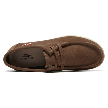 TRULAND Wallabee Damen-Mokassin aus Wildleder - Kaffee-Braun