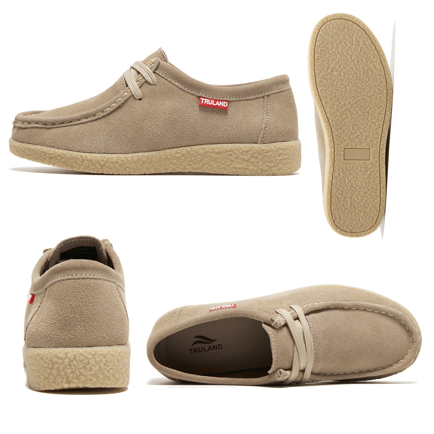TRULAND Suede Wallabee Casual Shoes -Sand
